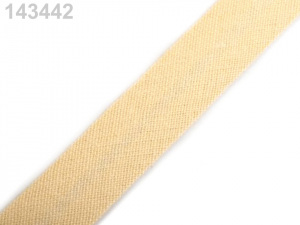 Šikmý proužek bavlněný šíře 14 mm zažehlený