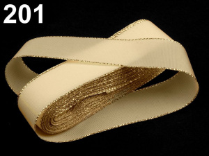 Stuha taftová šíře 25 mm s lurexem