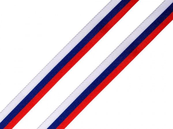 Stuha trikolora Česko, Slovensko šíře 10 mm