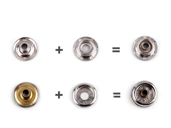 Kovové druky Ø15 mm (AM6) - sypané nikl