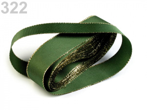 Stuha taftová šíře 25 mm s lurexem
