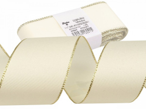 Stuha taftová s lurexem šíře 40 mm