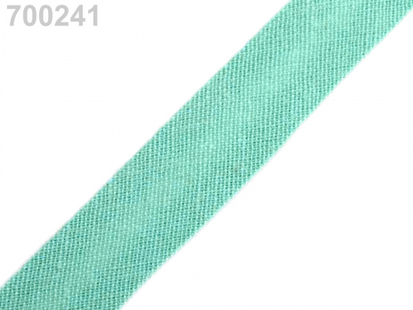 Šikmý proužek bavlněný šíře 14 mm zažehlený