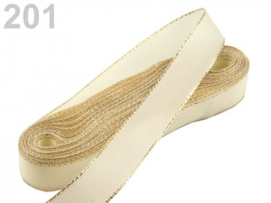 Stuha taftová s lurexem šíře 15 mm
