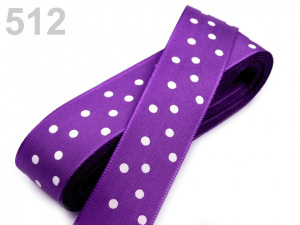 Taftová stuha s puntíky šíře 25 mm