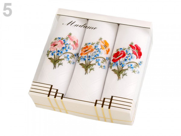 Dámský kapesník vyšívaný / dárková kazeta