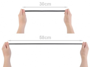 Pruženka prádlová šíře 8 mm černá