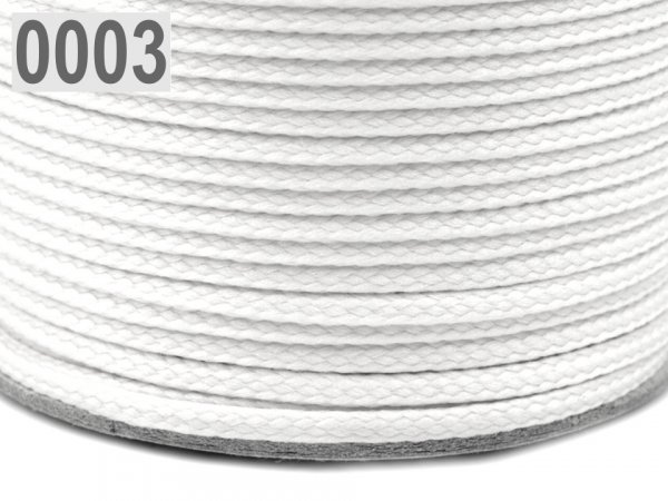 Oděvní šňůra PES Ø4 mm ČESKÝ VÝROBEK