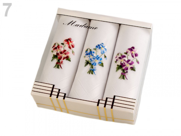 Dámský kapesník vyšívaný / dárková kazeta