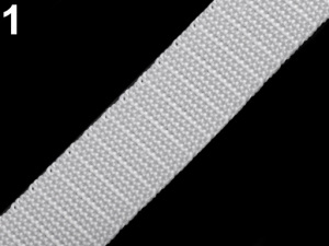 Popruh polypropylénový šíře 20 mm bílý, černý