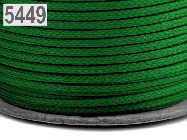 Oděvní šňůra PES Ø4 mm ČESKÝ VÝROBEK