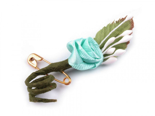 Svatební vývazek 20x50mm se spínacím špendlíkem