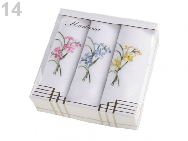 Dámský kapesník vyšívaný / dárková kazeta