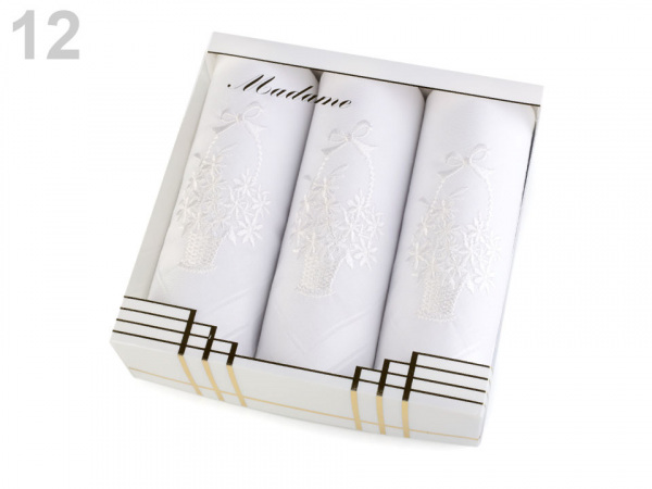 Dámský kapesník vyšívaný / dárková kazeta