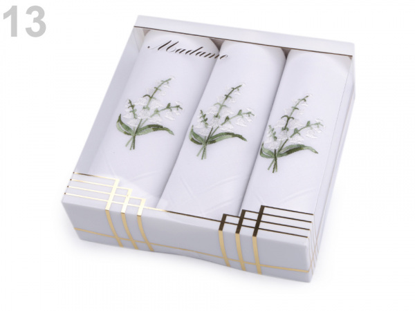 Dámský kapesník vyšívaný / dárková kazeta