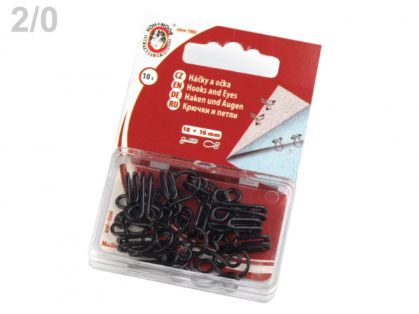 Háčky a očka velikost 2/0 a 4/0