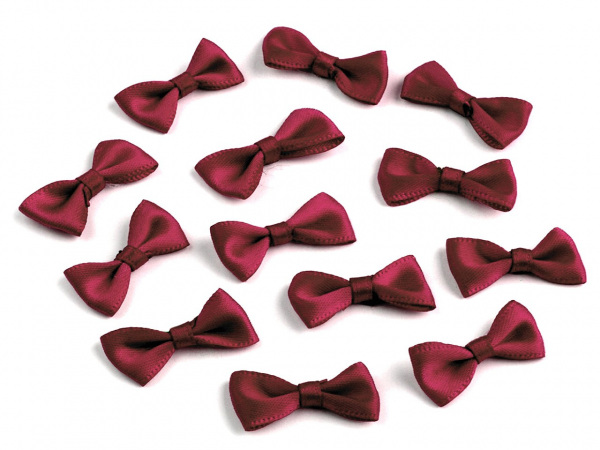 Svatební / prádlové mašličky 12x25 mm saténové