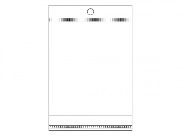 PP sáček s lepicí klopou a závěsem 8x12 cm