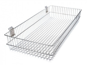 Kovový košík 40x90 cm k zavěšení na panely