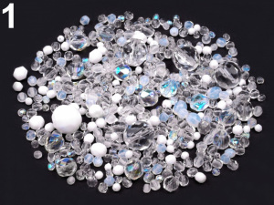 Skleněné korálky ramš broušené ohňovky 2. jakost