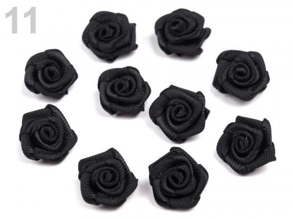 Saténová růže Ø10 mm