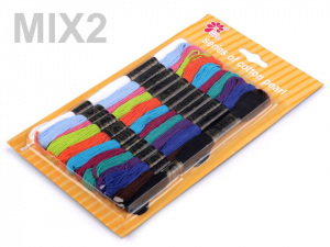 Příze vyšívací Mouline jednobarevné návin 8m