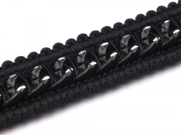 Prýmek šíře 13 mm s kovovým řetízkem