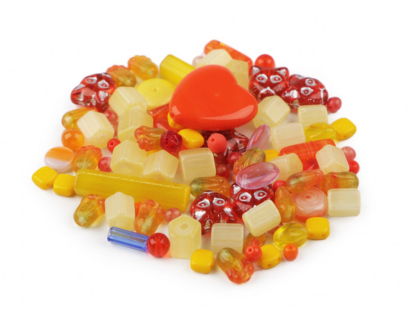 Skleněné korálky ramš mačkanice