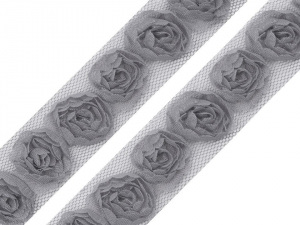 Prýmek na tylu šíře 20 mm s růžemi