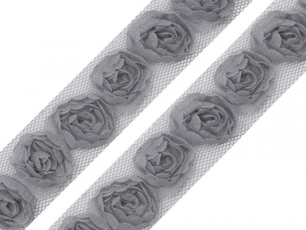 Prýmek na tylu šíře 20 mm s růžemi