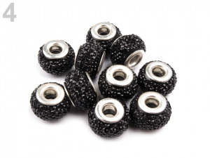 Plastové broušené korálky s velkým průvlekem 9x14 mm