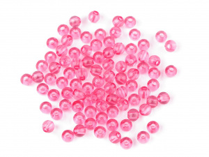 Plastové korálky Transparent Ø6 mm