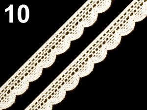 Bavlněná krajka paličkovaná šíře 15 mm