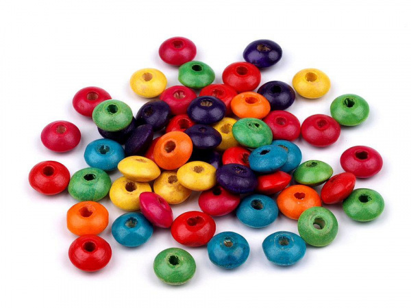 Dřevěné korálky disk Ø10 mm