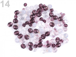 Skleněné korálky ramš broušené ohňovky 2. jakost