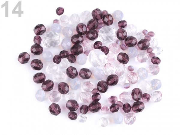 Skleněné korálky ramš broušené ohňovky 2. jakost