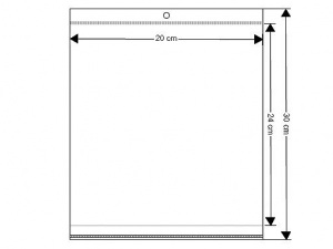 PP sáček s lepicí klopou a závěsem 20x24 cm