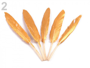 Kachní peří metalické, délka 10,5-14,5 cm