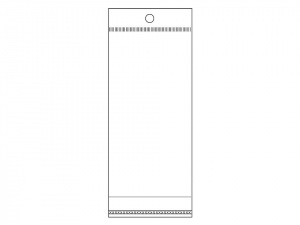PP sáček s lepicí klopou a závěsem 6x15 cm