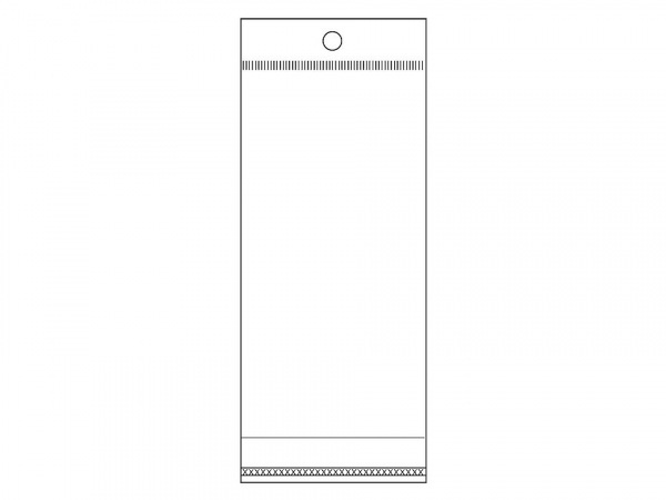 PP sáček s lepicí klopou a závěsem 6x15 cm