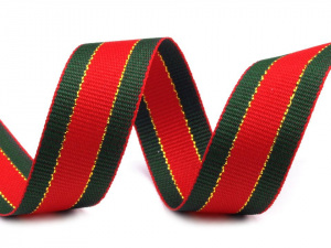 Vánoční stuha s lurexem šíře 20 mm