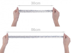 Flitrový prýmek šíře 30 mm hologram