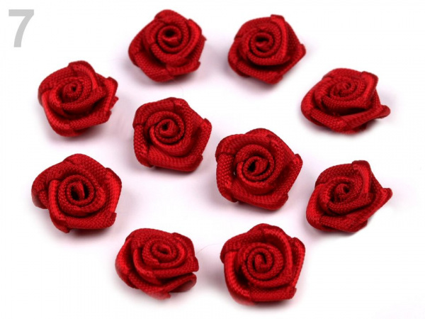 Saténová růže Ø10 mm