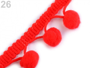 Prýmek šíře 30 mm s bambulkami Ø13 mm