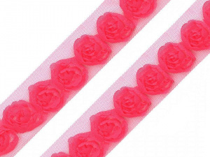 Prýmek na tylu šíře 20 mm s růžemi