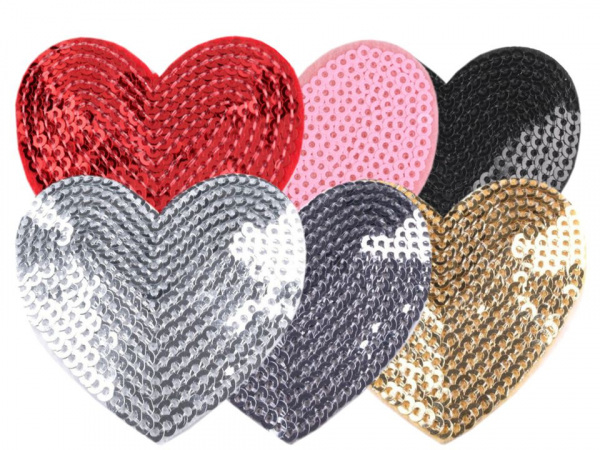 Nažehlovačka srdce s flitry