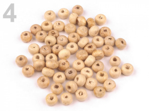 Dřevěné korálky Ø5 mm 2. jakost