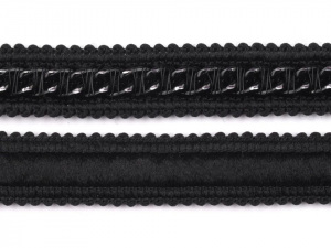 Prýmek šíře 13 mm s kovovým řetízkem