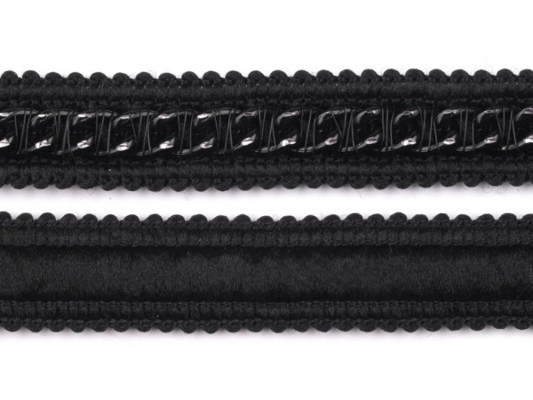 Prýmek šíře 13 mm s kovovým řetízkem