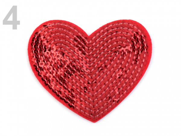 Nažehlovačka srdce s flitry